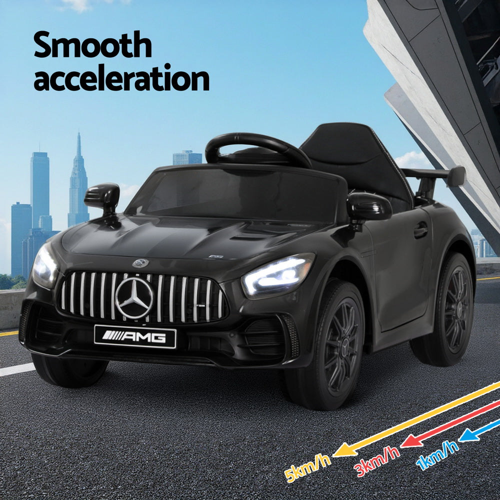 Kids Ride On Car Mercedes-Benz AMG GTR Electric Toy Cars 12V Black