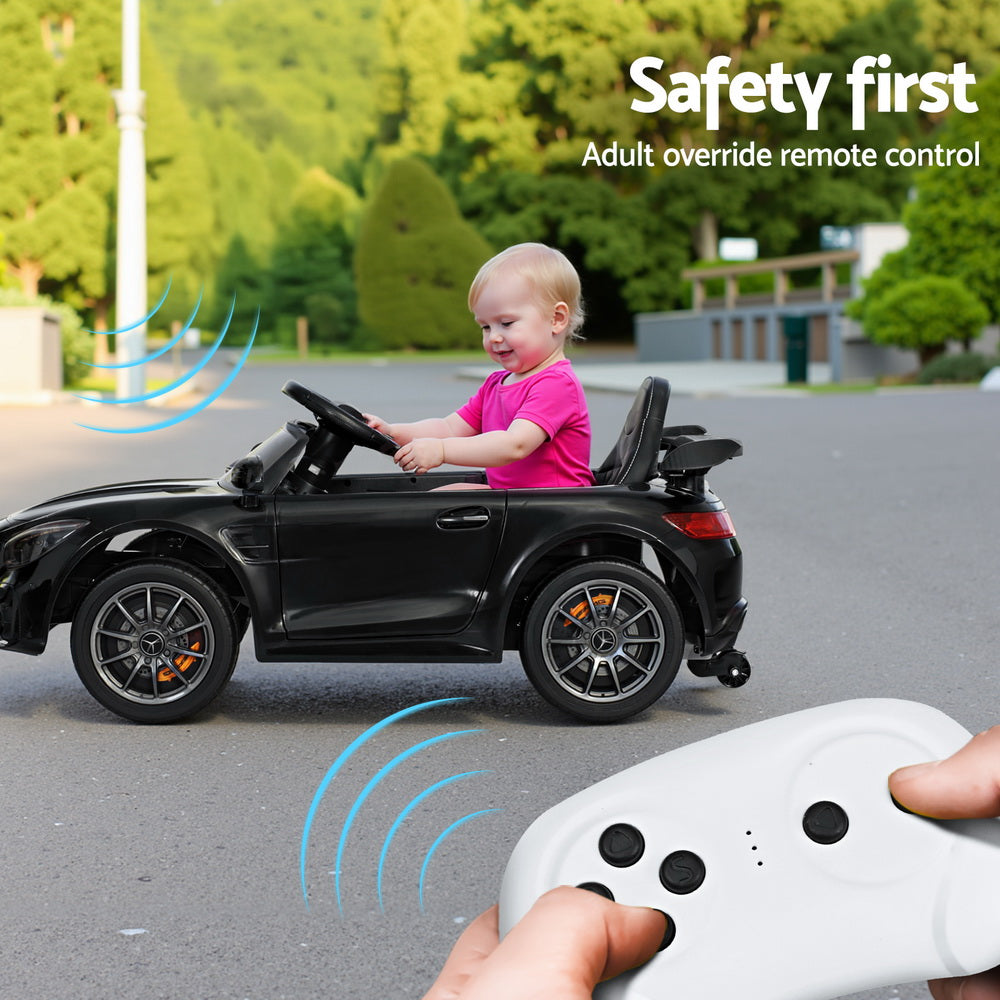 Kids Ride On Car Mercedes-Benz AMG GTR Electric Toy Cars 12V Black