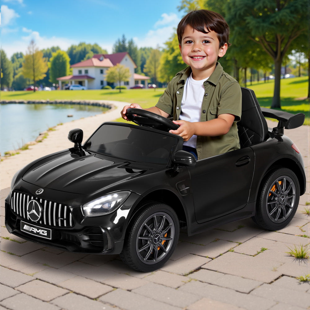 Kids Ride On Car Mercedes-Benz AMG GTR Electric Toy Cars 12V Black
