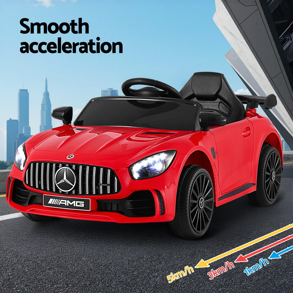 Kids Ride On Car Mercedes-Benz AMG GTR Electric Toy Cars 12V Red