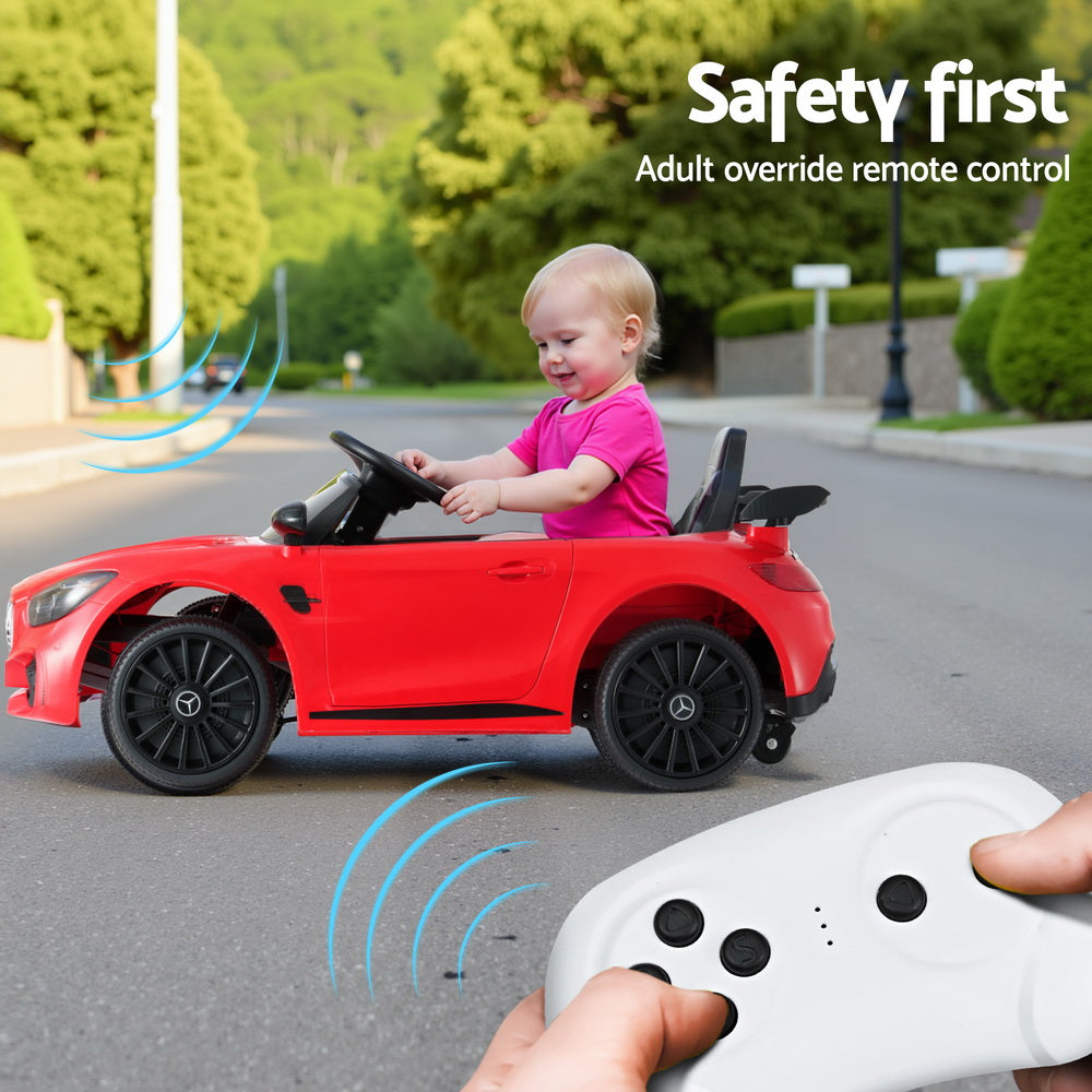 Kids Ride On Car Mercedes-Benz AMG GTR Electric Toy Cars 12V Red