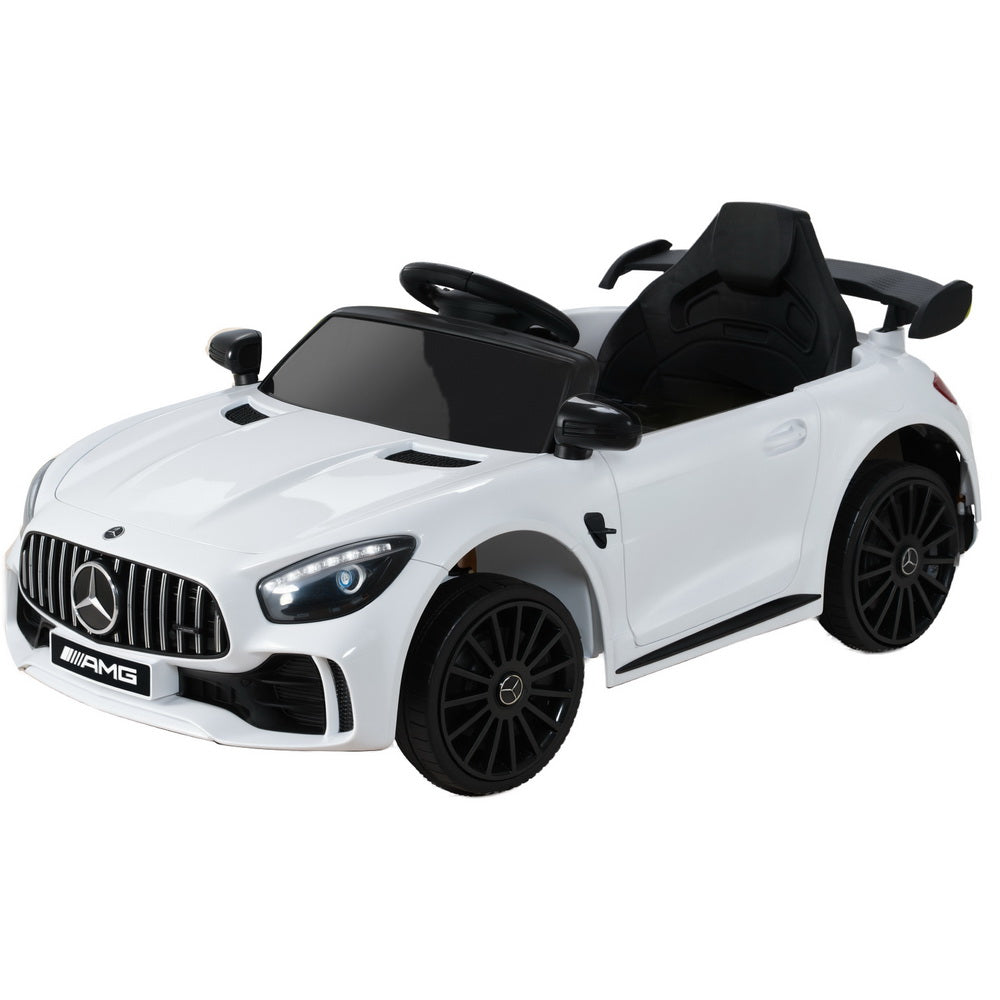 Kids Ride On Car Mercedes-Benz AMG GTR Electric Toy Cars 12V White