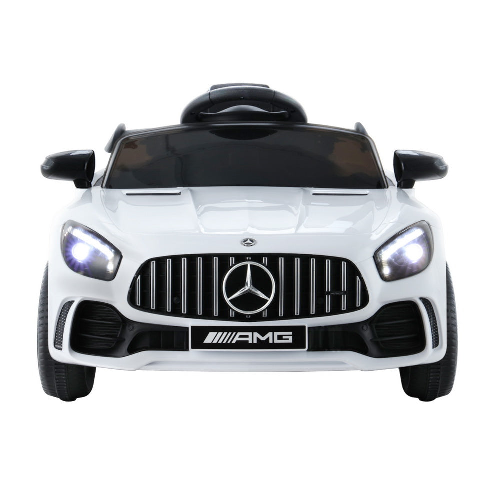 Kids Ride On Car Mercedes-Benz AMG GTR Electric Toy Cars 12V White