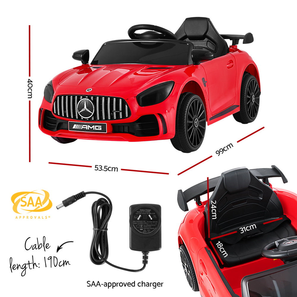 Kids Ride On Car Mercedes-Benz AMG GTR Electric Toy Cars 12V Red