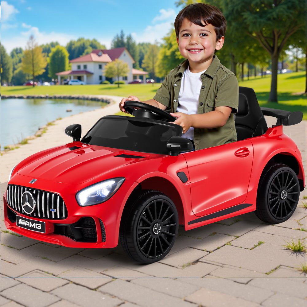 Kids Ride On Car Mercedes-Benz AMG GTR Electric Toy Cars 12V Red